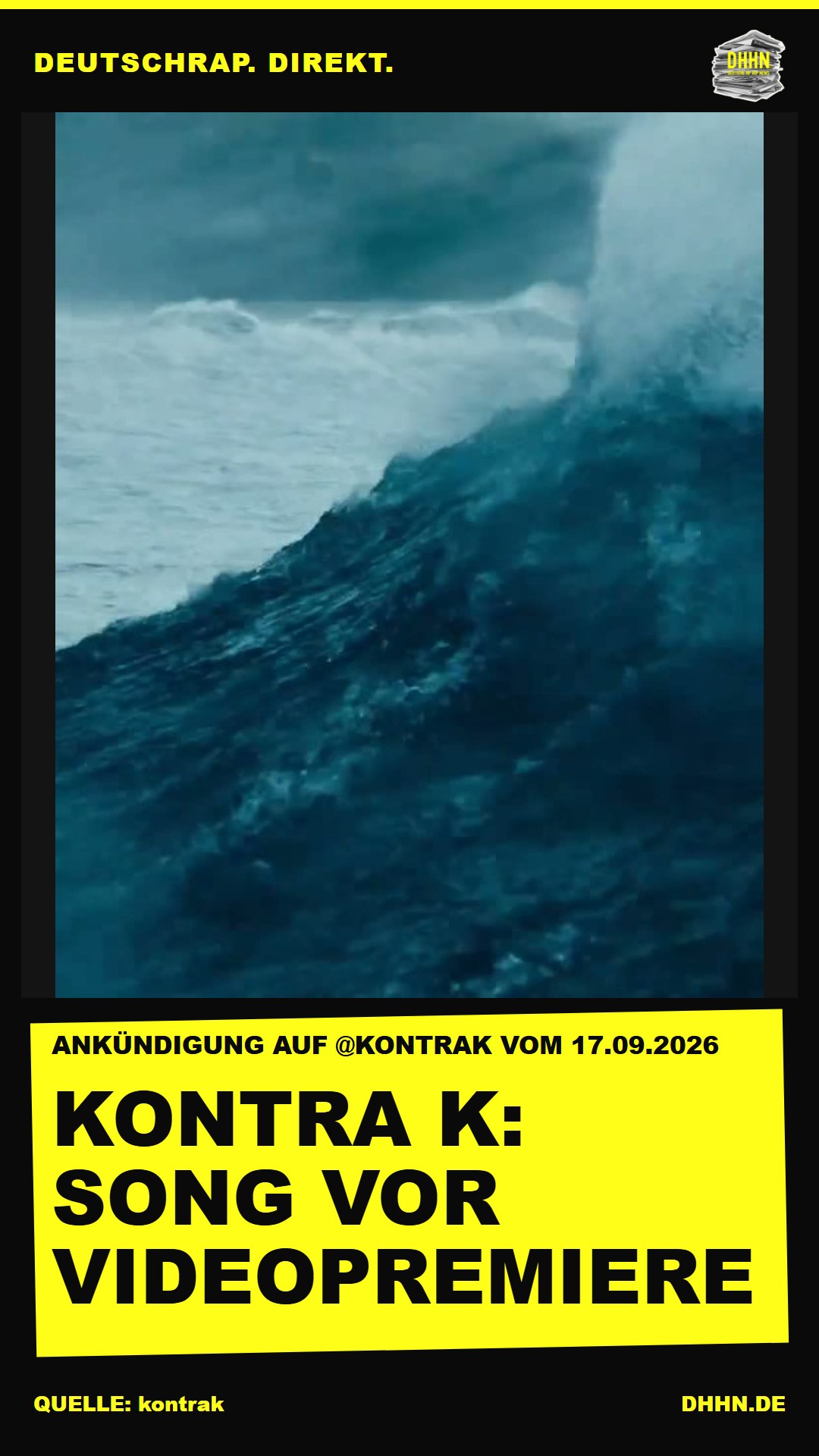 Kontra K kündigt an: Erst der Song, dann die Videopremiere