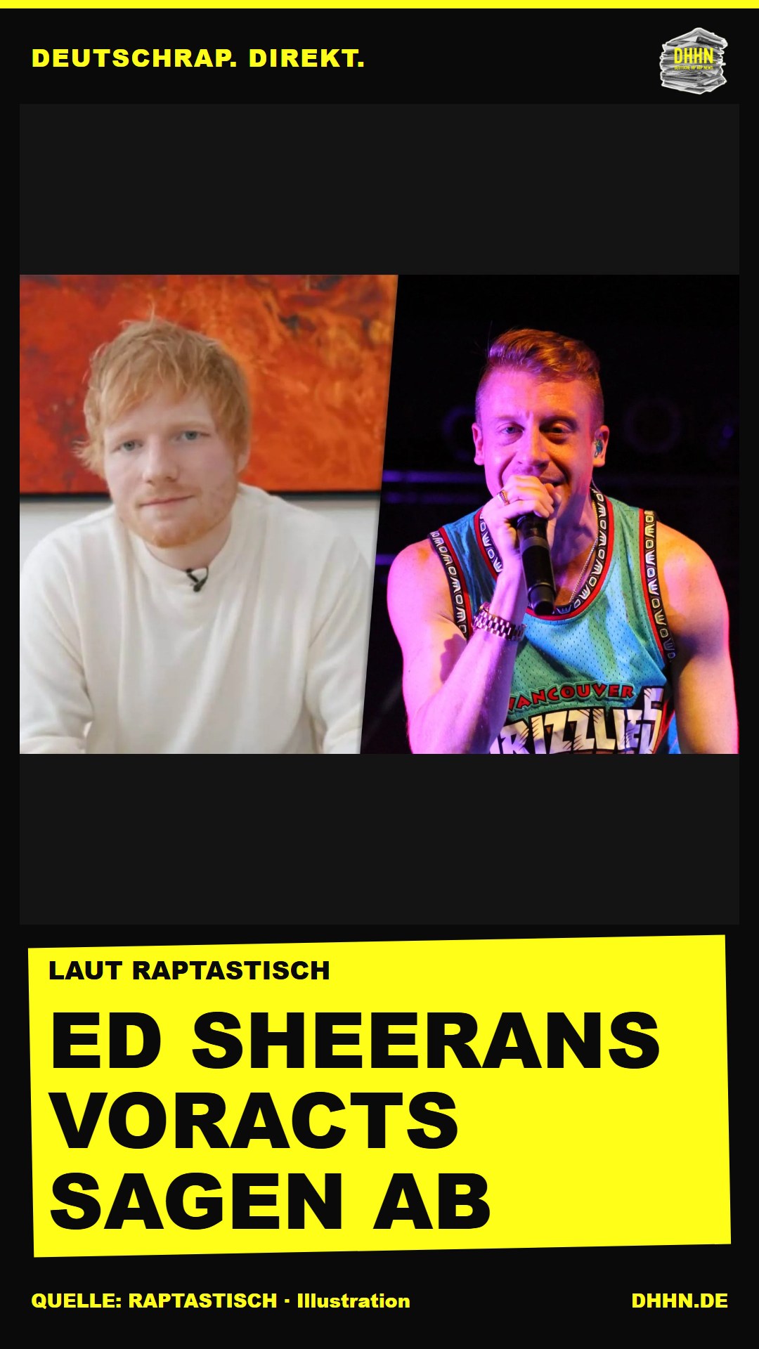 Ed Sheerans Voracts und Band sagen laut Raptastisch wegen Macklemores Rauswurf ab