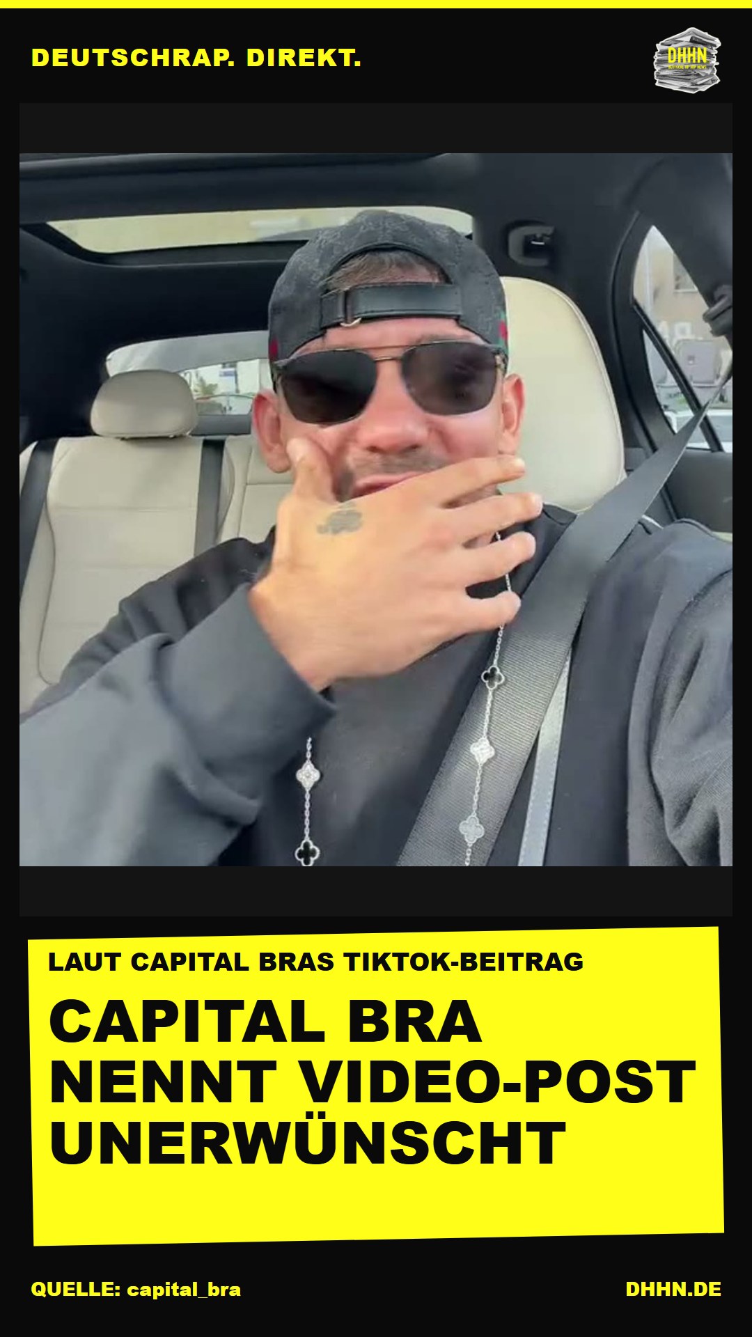 Capital Bra: Sein Video-Post war laut eigener Caption nicht gewollt