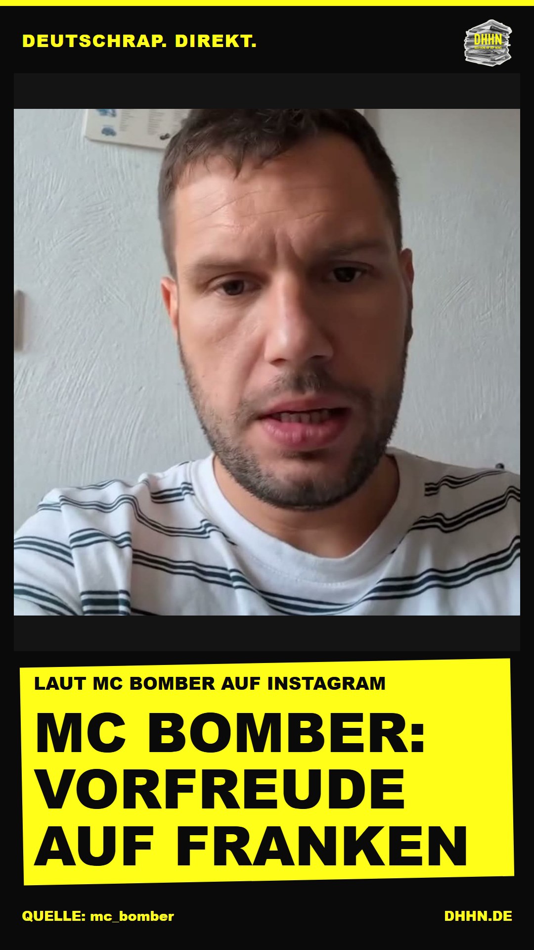 MC Bomber freut sich auf Franken: Nürnberg als angekündigter Tourauftakt